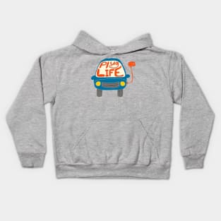 Plug Life Colorful Electric Car Graphic Kids Hoodie